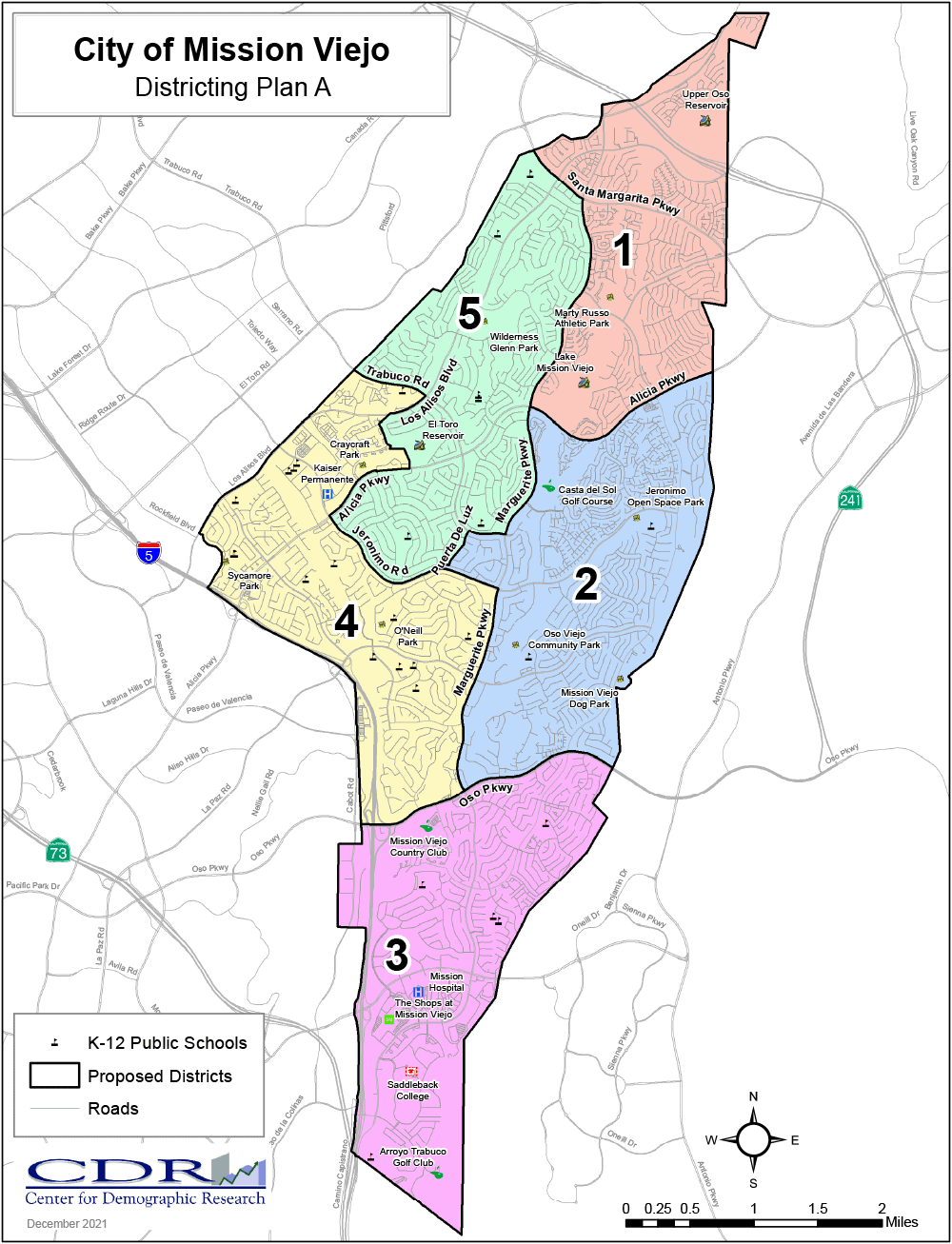 City of Mission Viejo Districting Plan A map